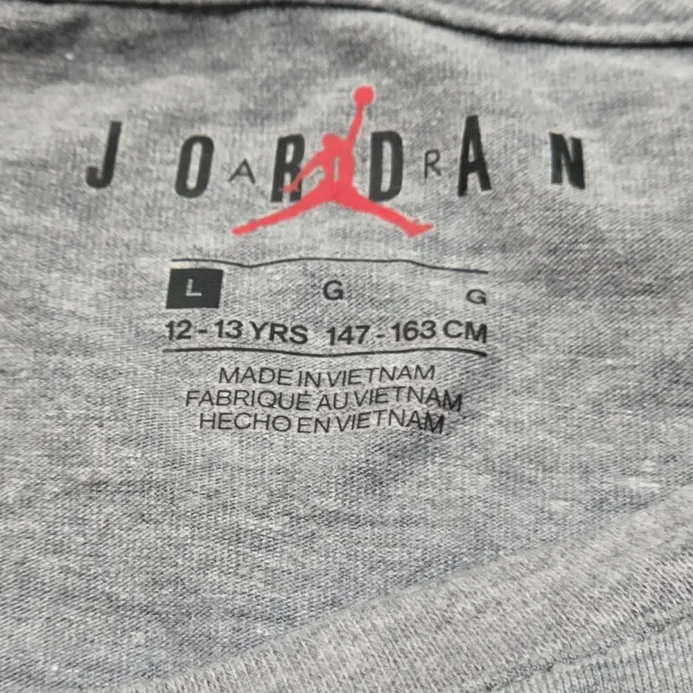 Nike Michael Jordan Gray Short Sleeve Graphic Shirt Swoosh Logo